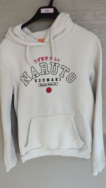 Sweat a capuche t 14 ans naruto blanc