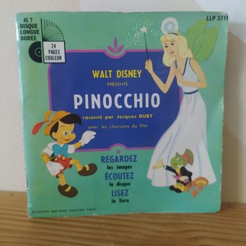 Vinyle/livre Disney : Pinocchio 