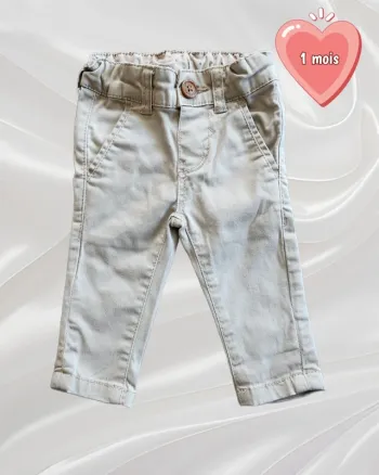 Pantalon beige garçon 1 mois