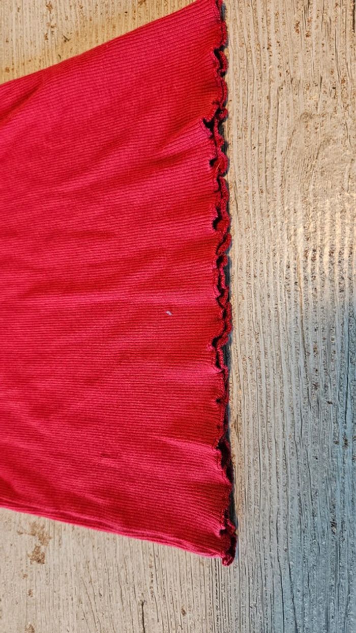 T shirt à manches très courtes, rouge, Subdued, S, nickel - photo numéro 3
