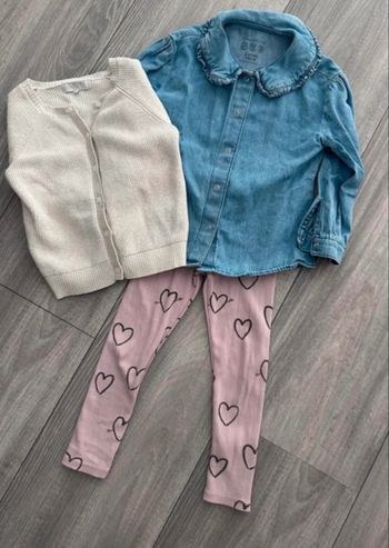 Legging chemise jean gilet