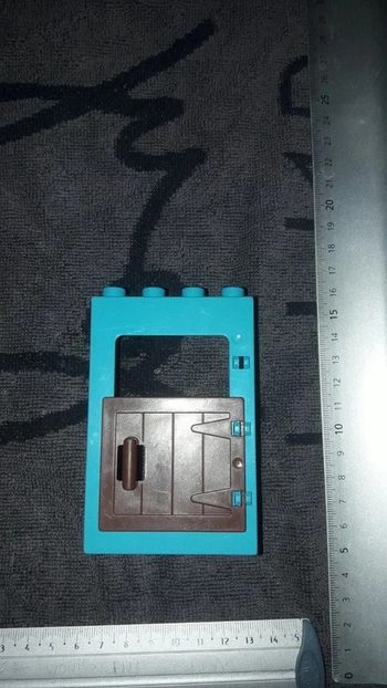 Porte bleu turquoise duplo