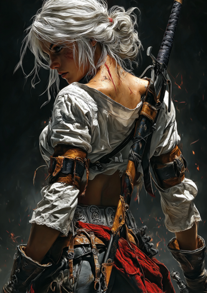 Poster métallique 30cm x 42cm Ciri The Witcher + aimant mural fourni. - photo numéro 8