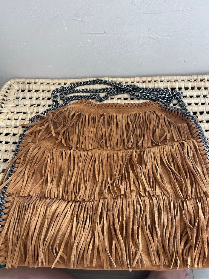 Sac à main à frange en cuir vegan