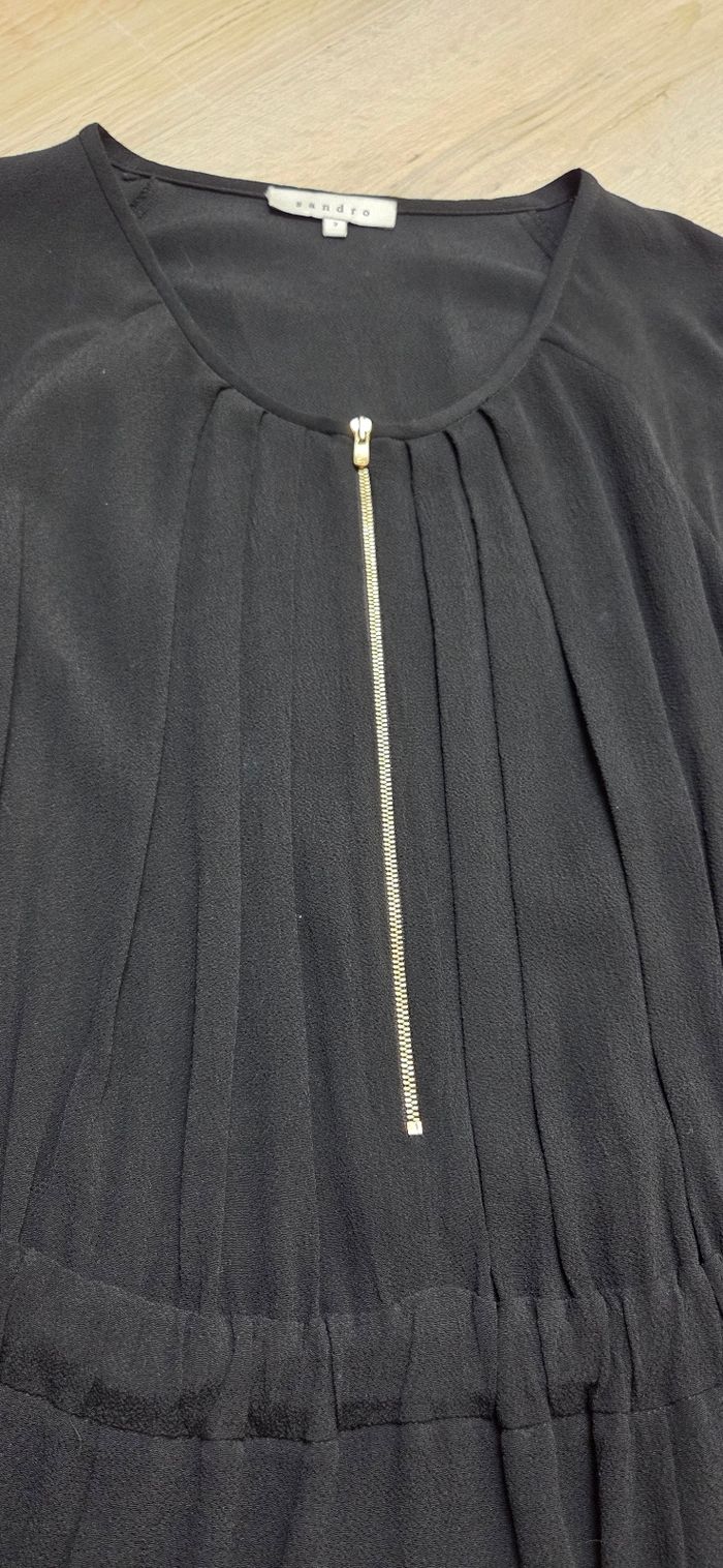 Robe Sandro taille 2 noir en très bon état - photo numéro 3
