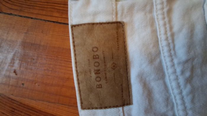 Short en jean blanc Bonobo taille 38 - photo numéro 3