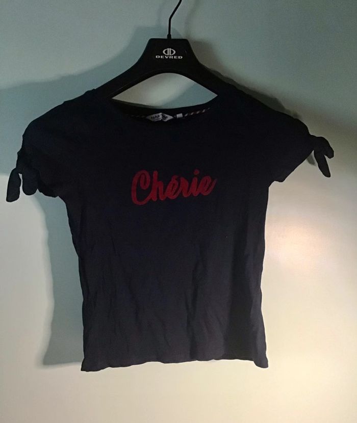 T Shirt Naf Naf Taille S marine et rouge - photo numéro 2