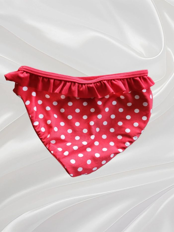 Maillot slip de bain rouge fille 6 ans - photo numéro 2