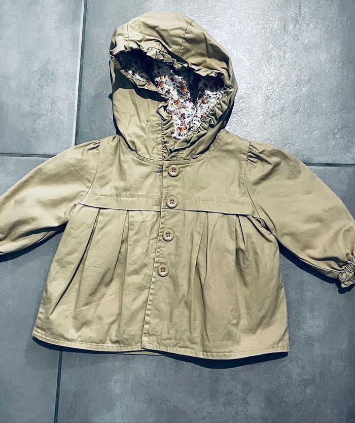 Veste mi-saison trench coupe-vent bébé fille Temu 6-9 mois