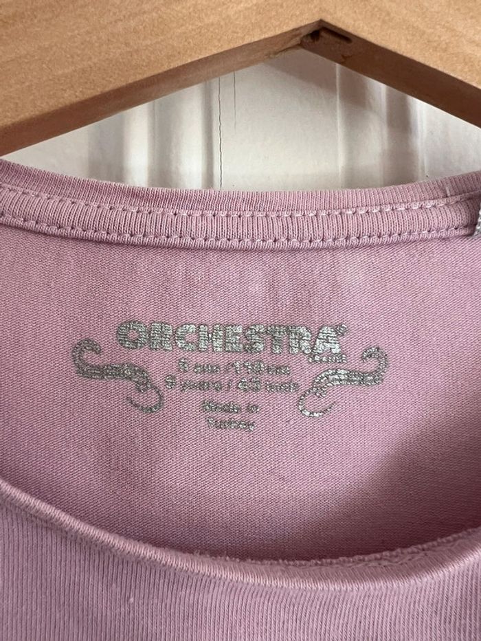T-shirt manches longues rose orchestra 5 ans - photo numéro 3