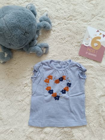 Tee shirt 6 mois jbc
