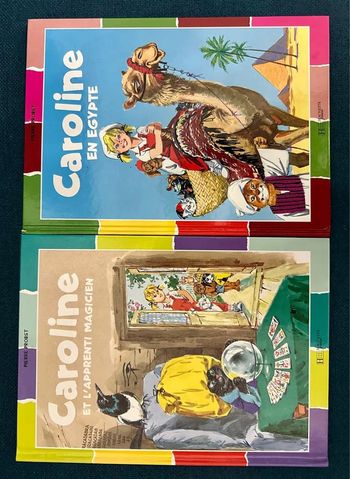Caroline et l’apprenti magicien sorcier + Caroline en Égypte livres Pierre Probst albums