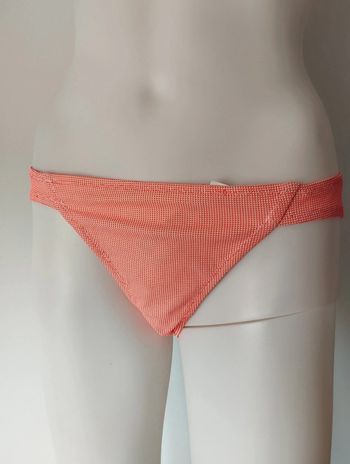Bas de maillot de bain orange/corail et doré
