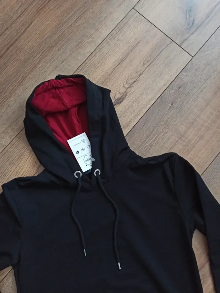 Pull à capuche homme noir manches longues xs - photo numéro 2