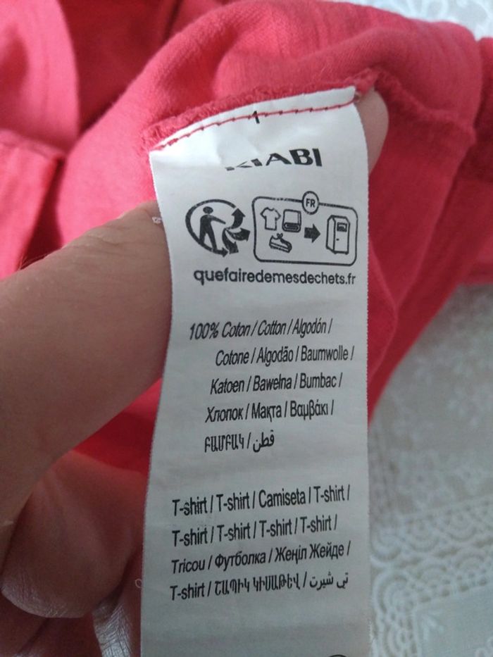 Tee-shirt à manches courtes rouge 4 ans - photo numéro 6