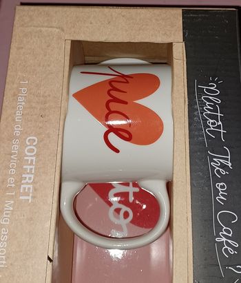Coffret mug et plateau