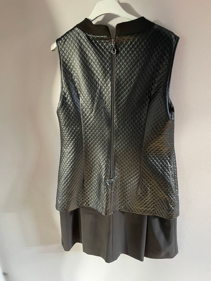 Robe  noire  bi matiere - photo numéro 3