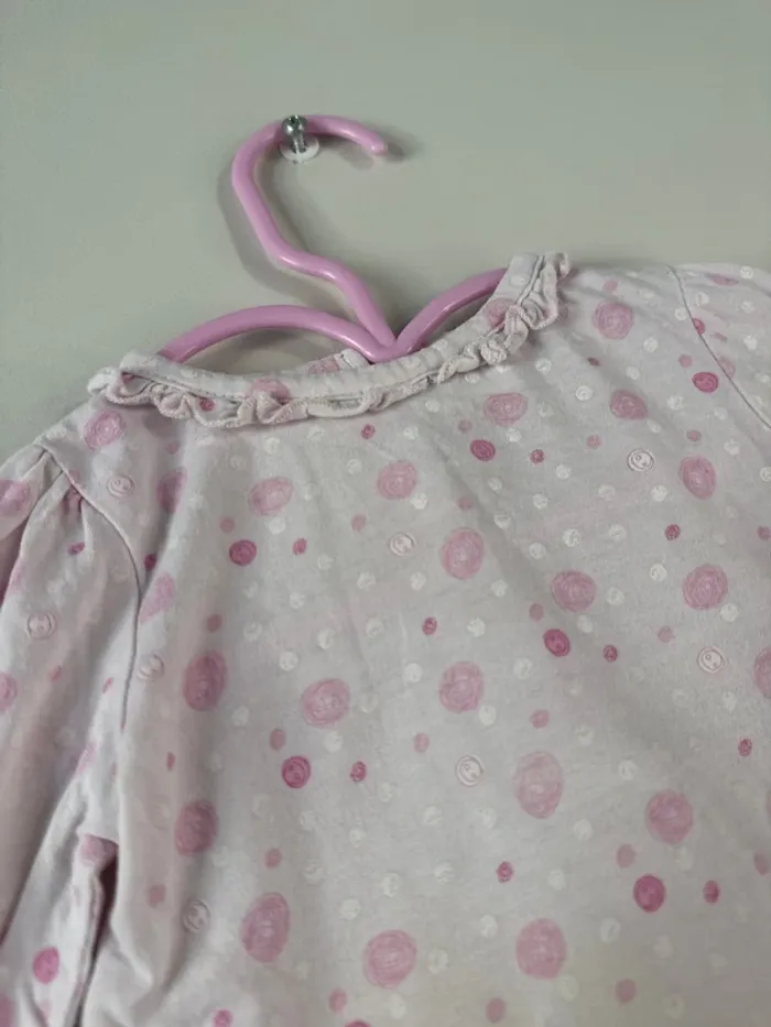👚haut manches longues - bébé fille- 6 mois - rose - influx - très bon état - photo numéro 3