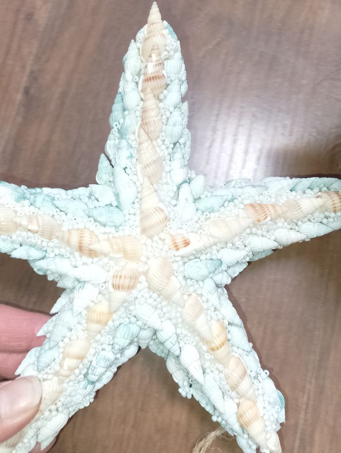 Etoile de mer en coquillages en perle à suspendre - photo numéro 4
