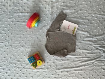 teeshirt manches longues gris inscription devant 6 mois obaibi