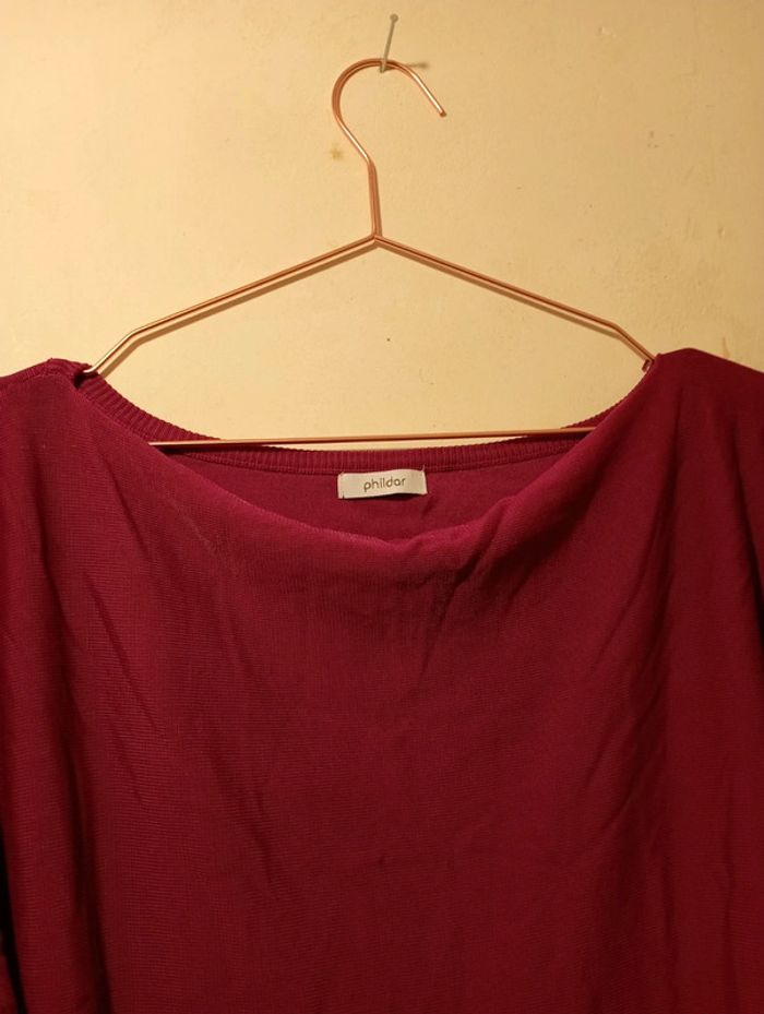 Blouse en maille satinée violet - photo numéro 4