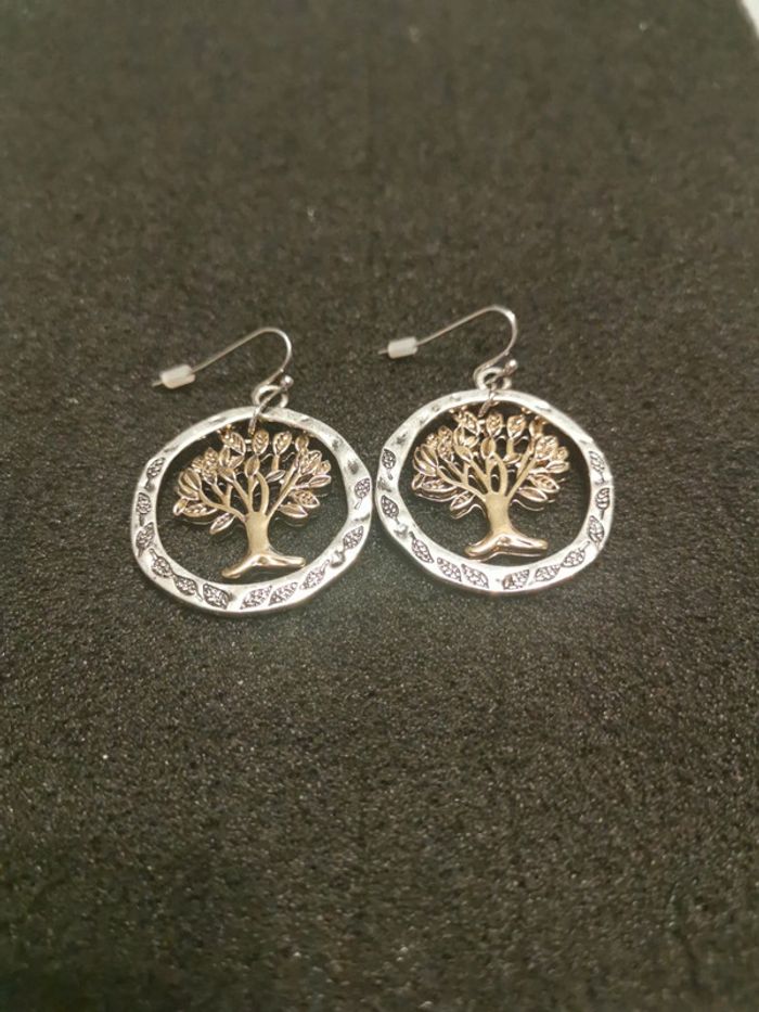 Boucles d'oreilles spirituel arbre de vie