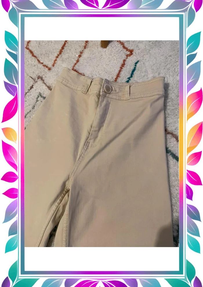 Jean beige Mango XXS - photo numéro 2