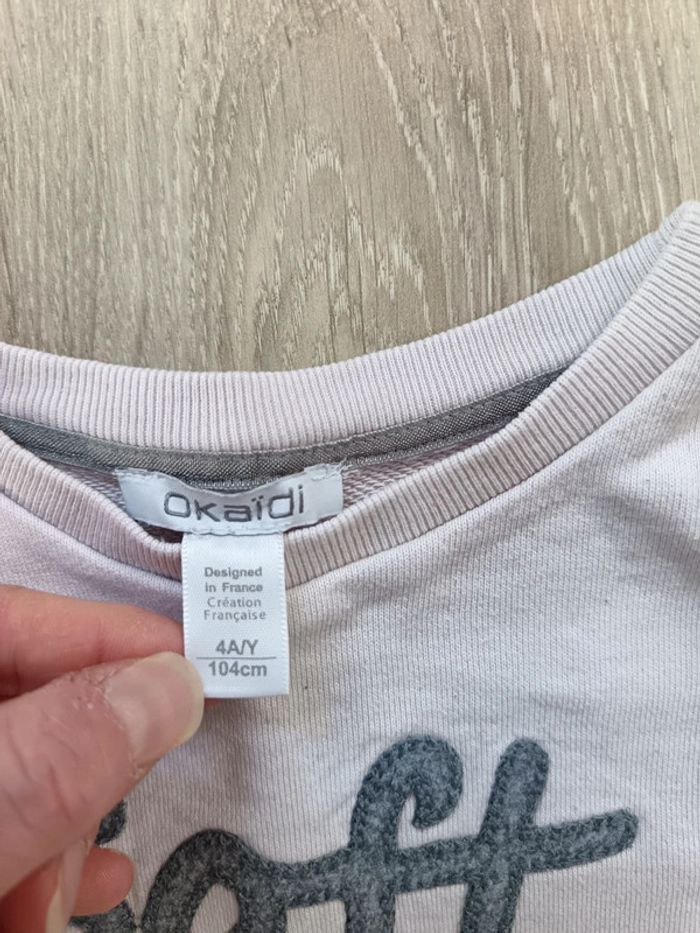 Lot 3 pulls fille 4 ans rose étoile tigre cœur Okaïdi DPAM - photo numéro 13