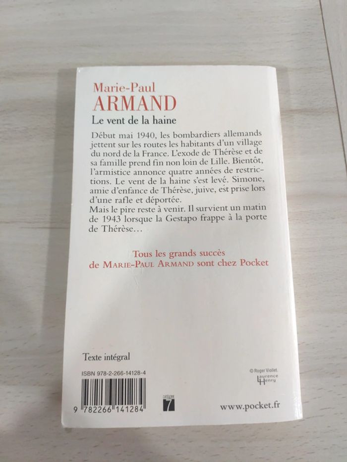 Livre poche le vent de la haine Armand histoire seconde guerre mondiale - photo numéro 6