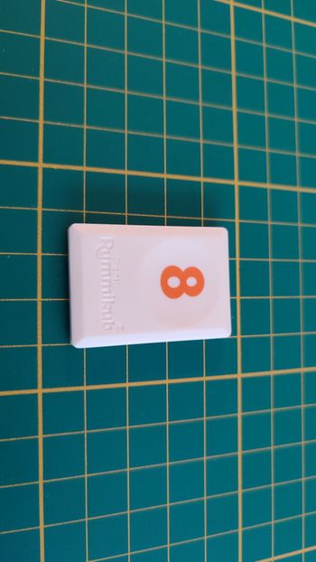 Tuile chiffre 8 huit orange pièce détachée L'original Rummikub chiffres M&M Ventures 2014 #E31