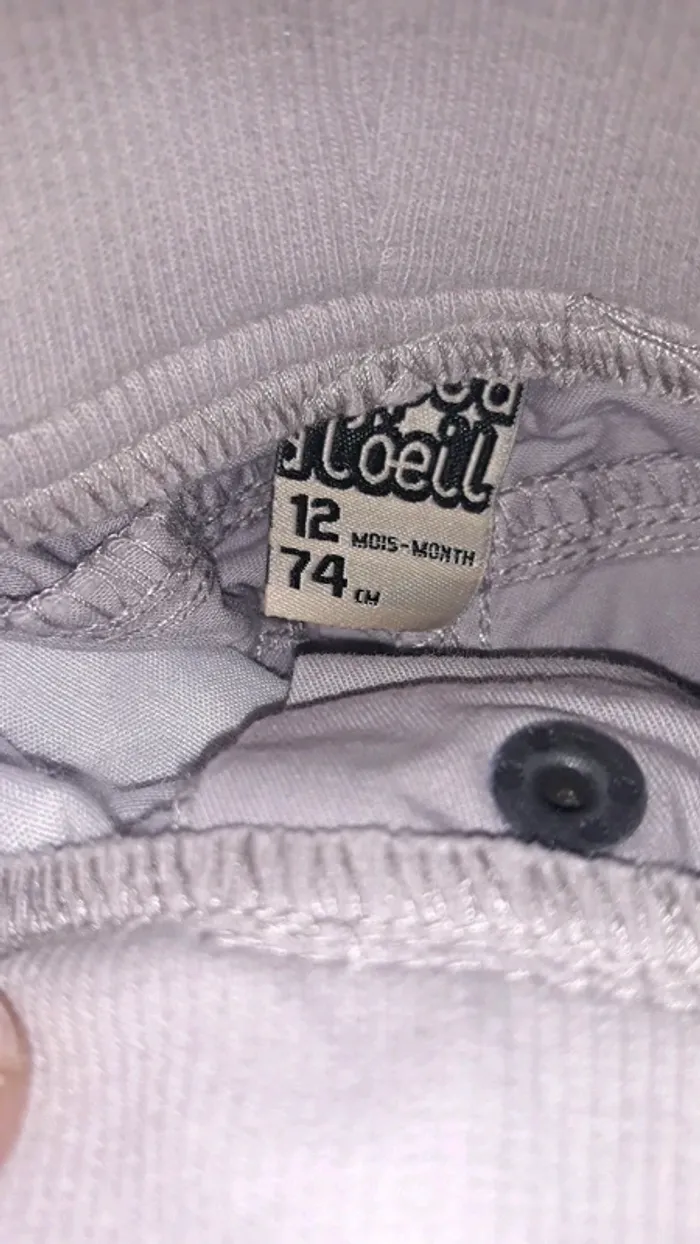 Lot de pantalon et short en 12 mois tape à l œil - photo numéro 2
