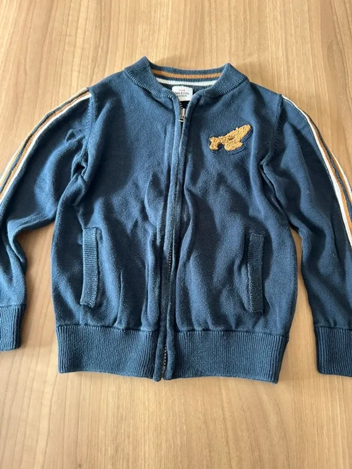 Très beau gilet bleu marine 5 ans TAO - photo numéro 5