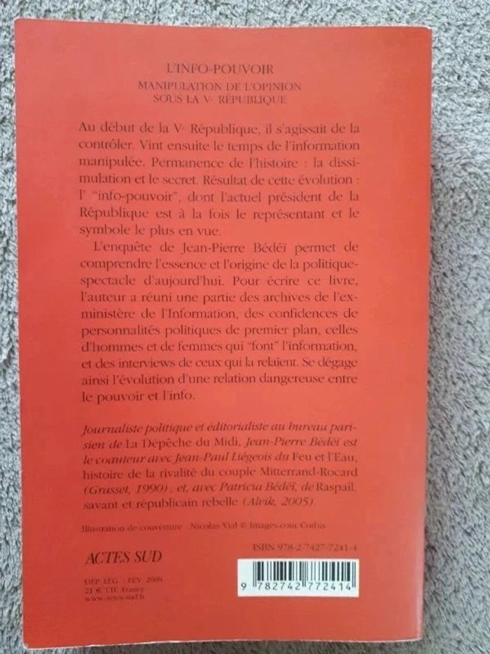 Livre L'info-pouvoir Jean-Pierre Bédéï - photo numéro 2