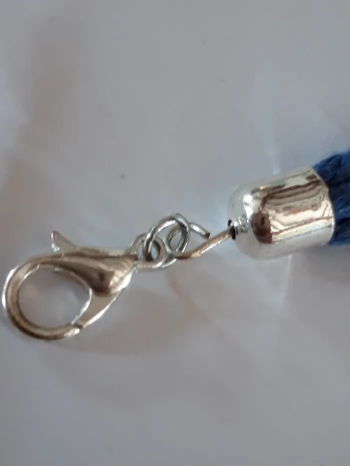 Joli bracelet multirangs bleu et argenté - photo numéro 5
