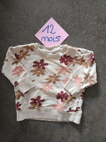 Sweat fleuri 12 mois