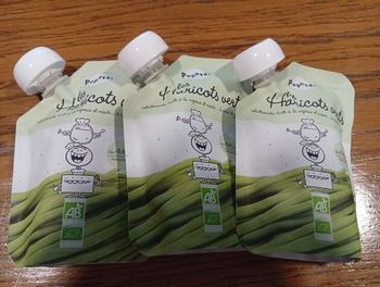 Lot de 3 popote haricots verts 