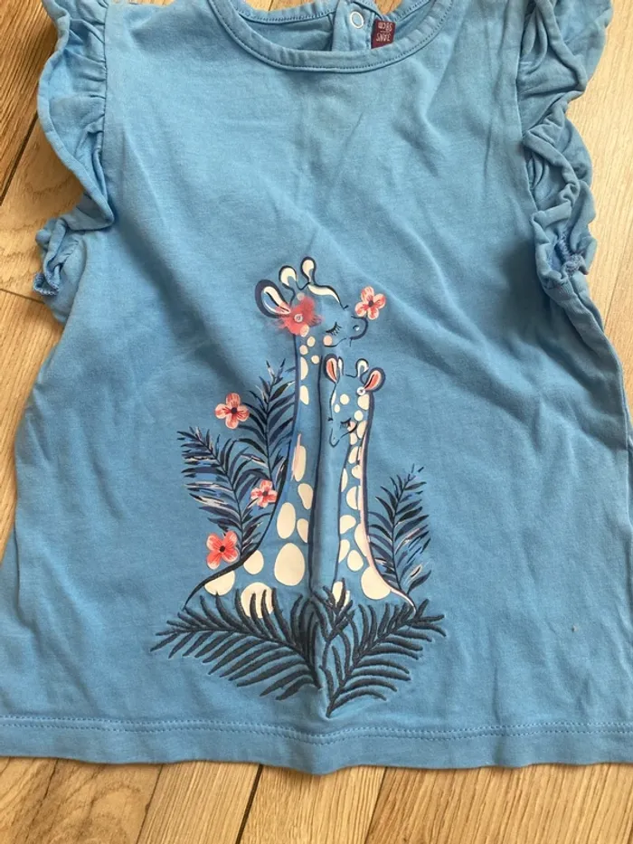 T shirt ete girafe 3 ans - photo numéro 2