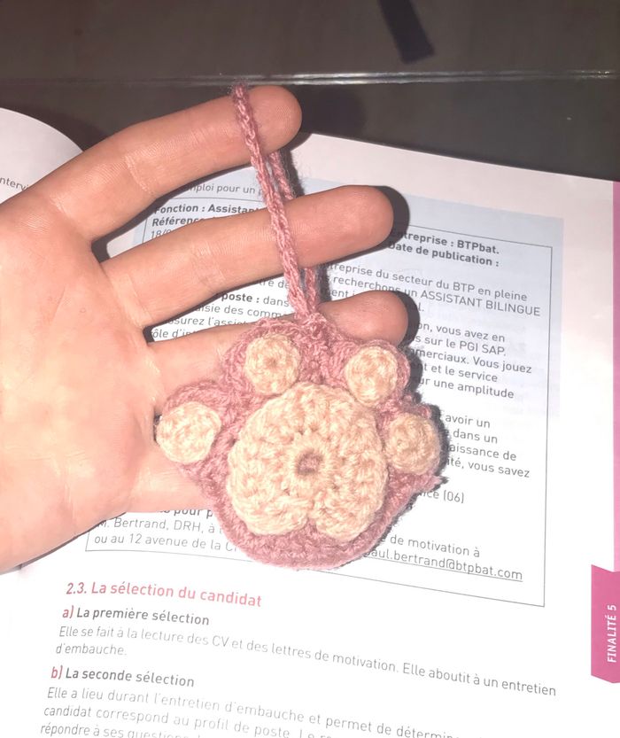 Porte clefs patte de chat 🐱🧶/ Porte monnaie au crochet 🧶 - photo numéro 4