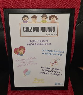 Nounou affiche + cadre