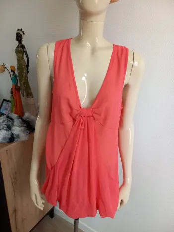 Débardeur orange kiabi T.40