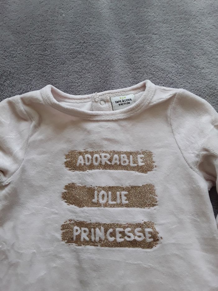 Beau pyjama toucher doux fille 9 mois - photo numéro 2