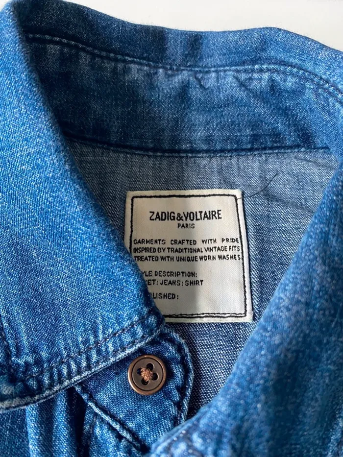 Chemise jeans zadig et voltaire - photo numéro 2
