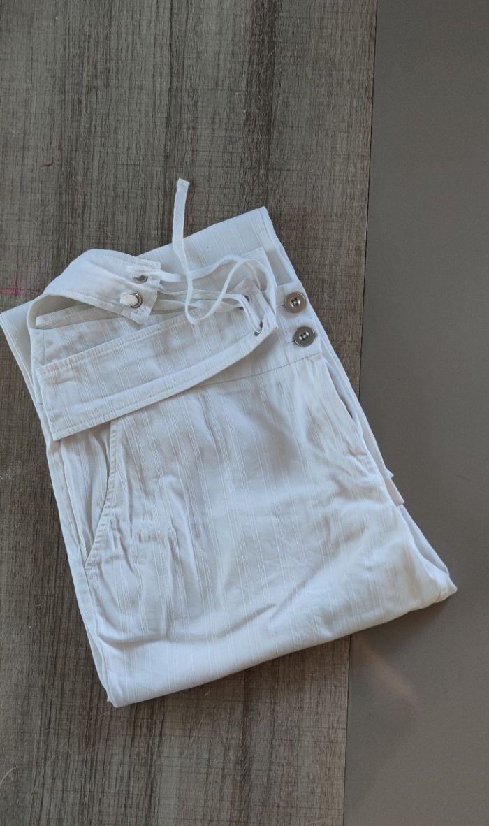 Pantalon blanc femme T44 coton stretch 🤍 - photo numéro 9