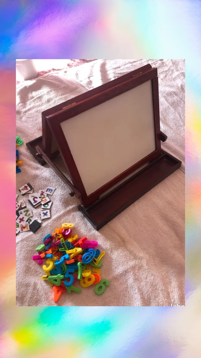 Lot Pupitre tableau pliable 2 en 1 + Accessoires - photo numéro 3