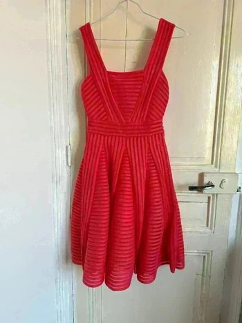 Sublime robe Maje rouge corail, taille 1 (36) - Parfait état