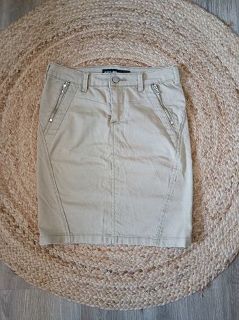 Jupe jean beige