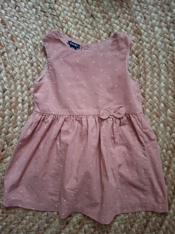 Robe rose à pois kiabi neuve 12 mois