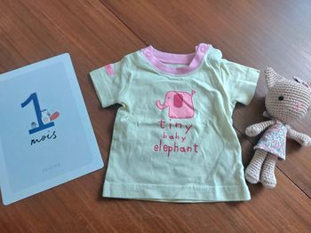 T-shirt manches courtes H&M taille 0-1 mois