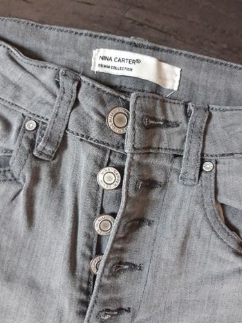 Jean slim Nina carter XS 34 gris clair
