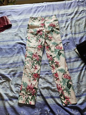 Pantalon motif tropical